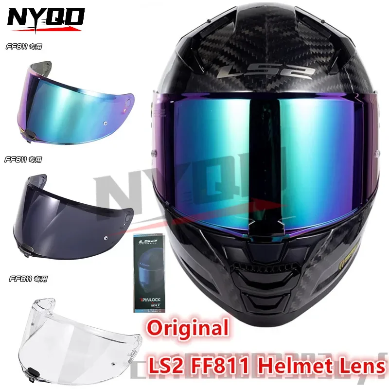 

Original LS2 FF811 Helmet Lens Full Face Motorcycle Helmet Color Lens Black Silver Visor Original Anti Fog Sticker