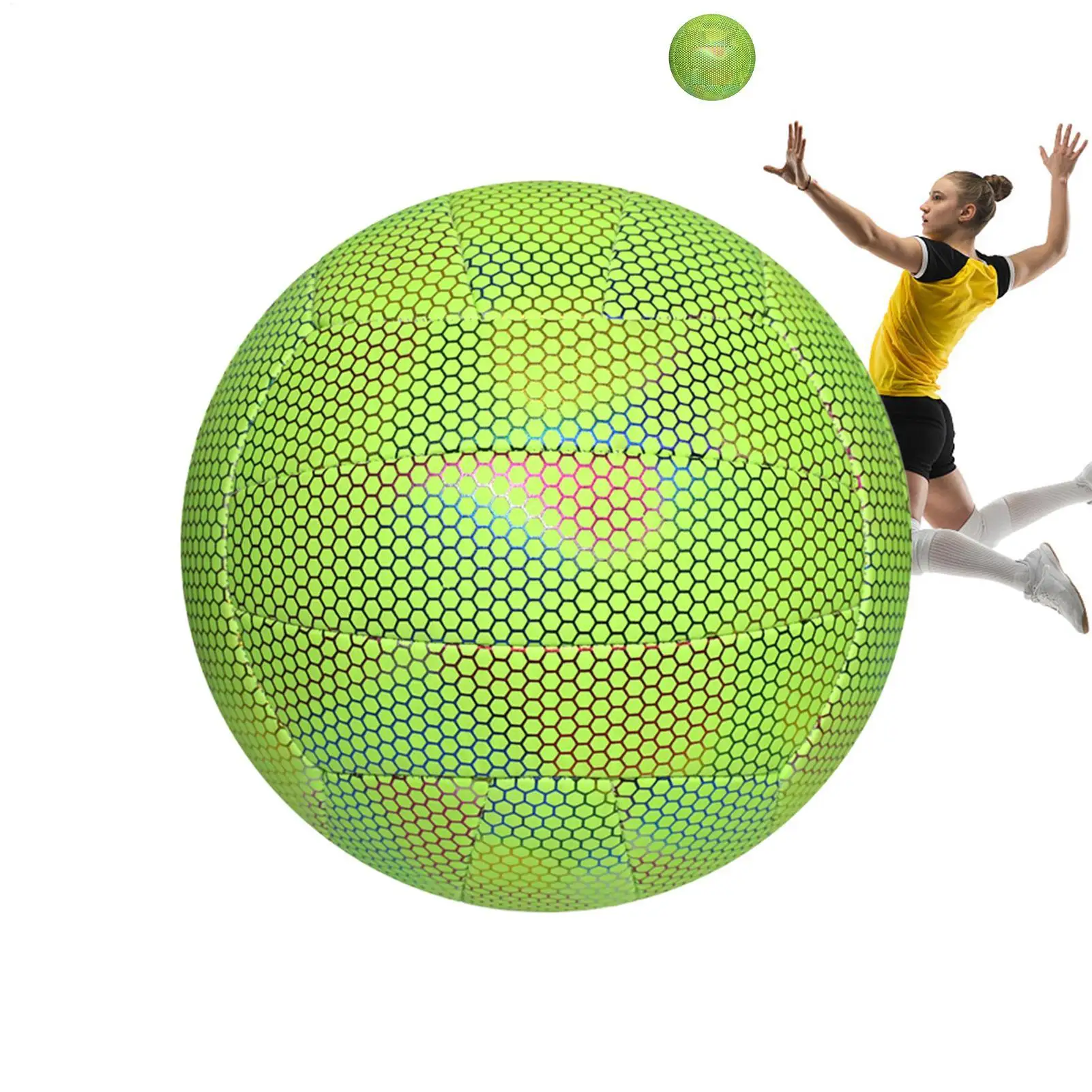 Interactive Glowing Youth Volleyball Soft Sports Training Toy Multi-Player Beach Ball for Kids Adults Party Indoor, Waterproof