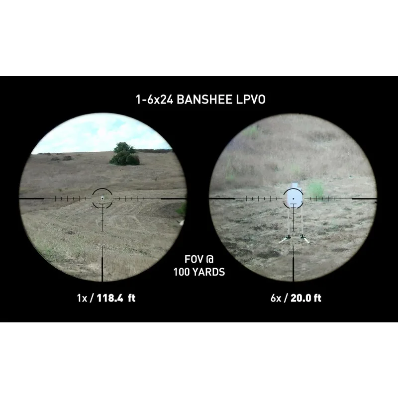 1-6x24 LPVO Rifle Scope with Offset Scope Mount