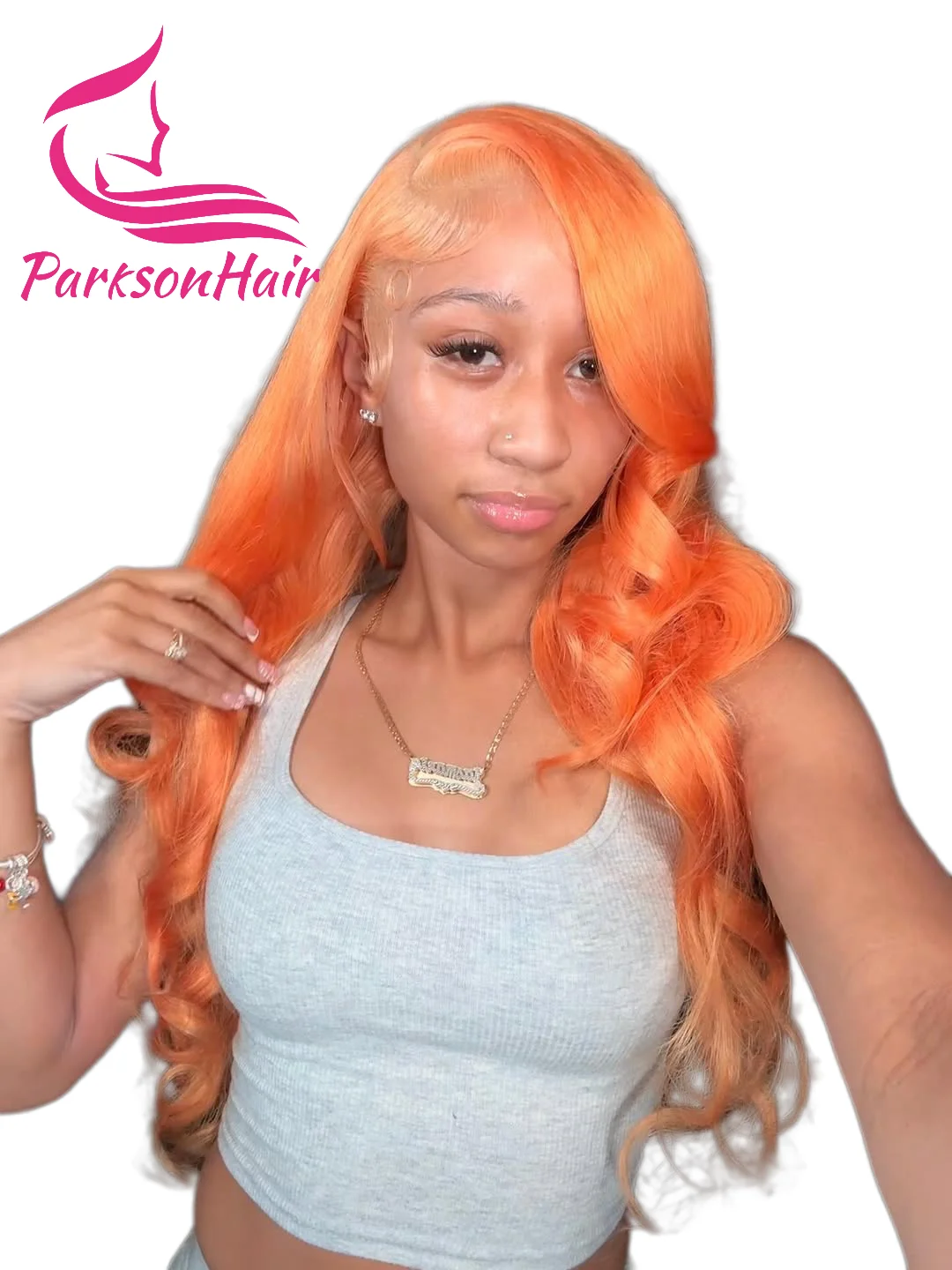 13x4 13x6 برتقالي فاتح شفاف الدانتيل الباروكات الأمامية 613 شقراء ملونة 100% شعر الإنسان الجسم موجة شعر مستعار للنساء قبل نتف