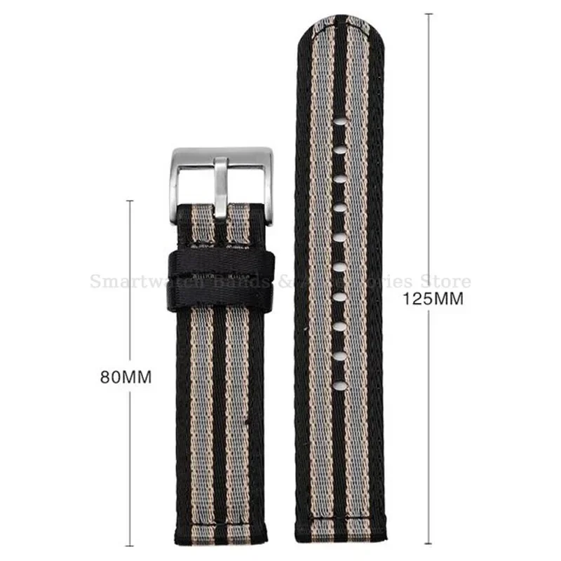 18mm 20mm 22mm 24mm Woven Nylon Watch Band for Omega Seamaster300 for Tudor Canvas Quick Release Bracelet Stainless Steel Buckle