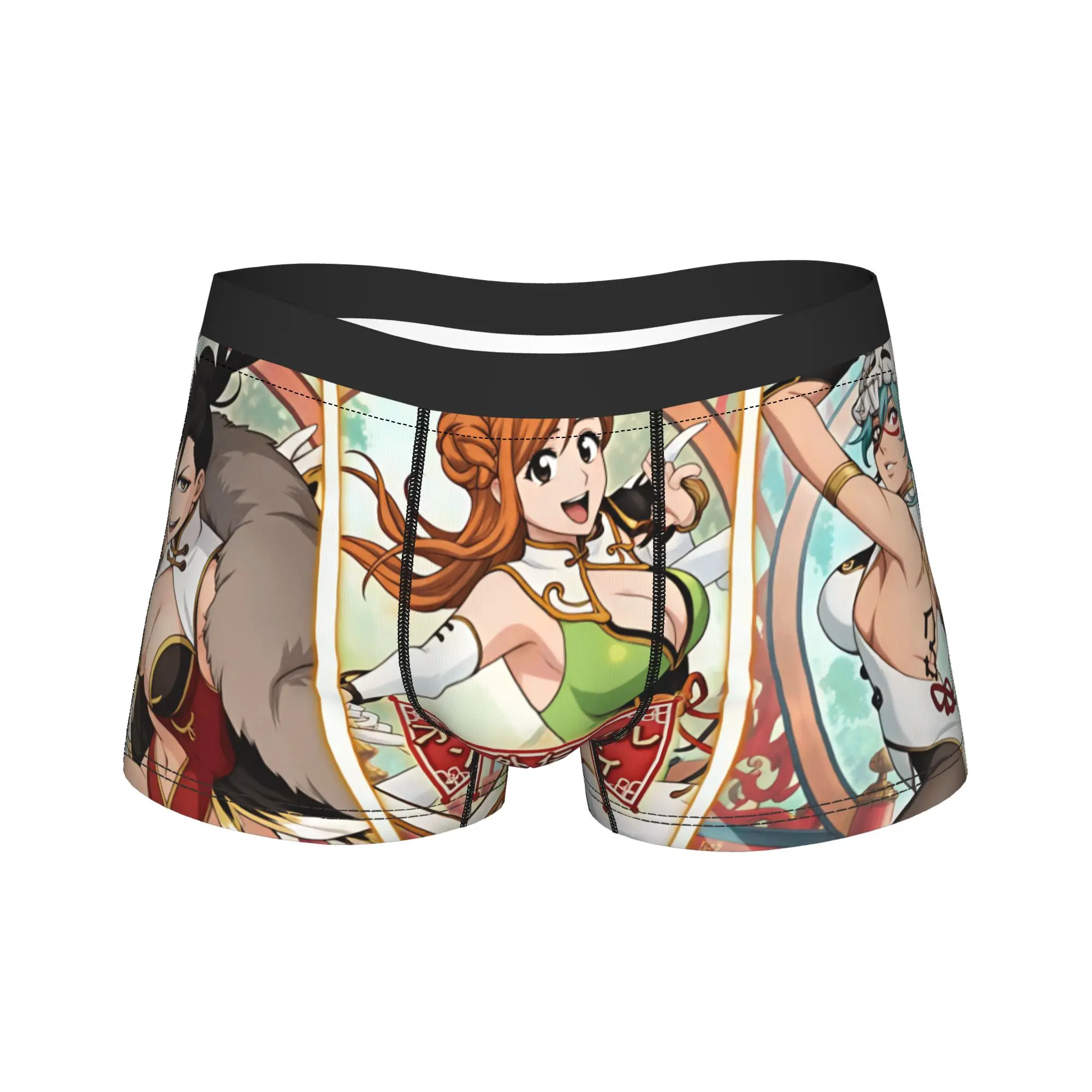 Bleached The Orient Society Three Girls Art Boxershorts  3D Pouch Underwear Quality Custom DIY Boxer Brief Soft Men's Underpants