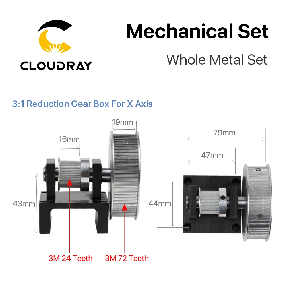 Imagem -06 - Laser Peças Metálicas Transmissão Laser Cabeça Componentes Mecânicos para Faça Você Mesmo Gravura e Máquina de Corte Cloudray-co2