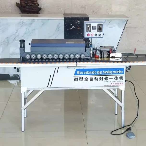 High-Speed Micro Edge Bander Machine For MDF Production Home Use Small Business Decoration Woodworking Includes Engine Cleaning