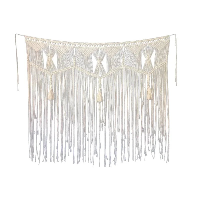 Bohemian Hand Woven Wall Hanging Tapestry, Macrame Wall Decor for Wedding Photography Bed Head Background Home Ornament