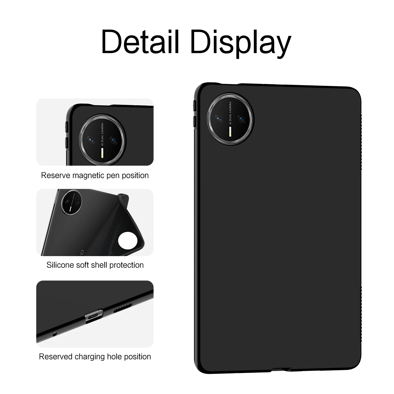 AJIUYU Soft Case For Huawei MatePad Mini 2025 Silicone Cover Shell for HUAWEI MatePad Mini 8.8