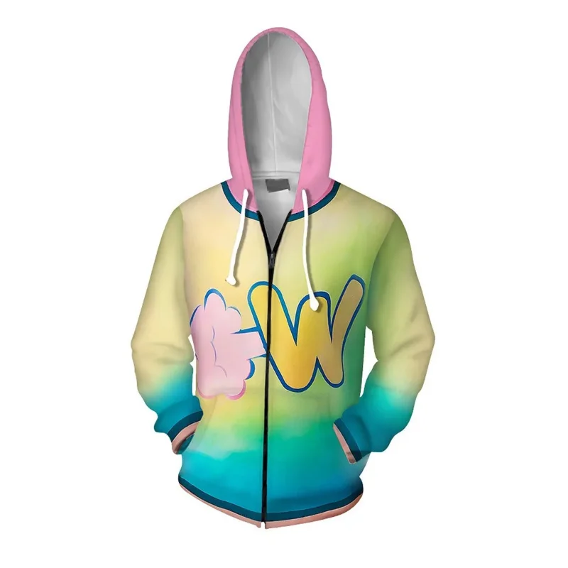 Movie Elemental Ember Hoodies Anime Cartoon Ember 3D Printing Hooded Sweatshirt with Zipper Wade Casual Sports Coat Halloween