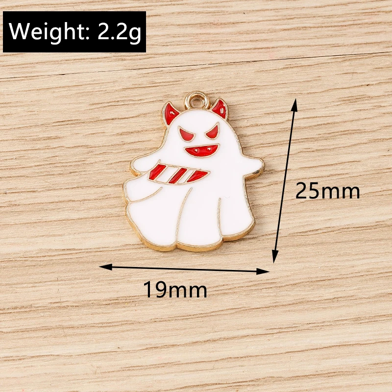 Tusember 10 Stück neue Halloween-Charms Kürbis Böser Geist Vampir Fledermaus Spinne Charms Anhänger für DIY Ohrring Halskette Schmuck – Detail 20