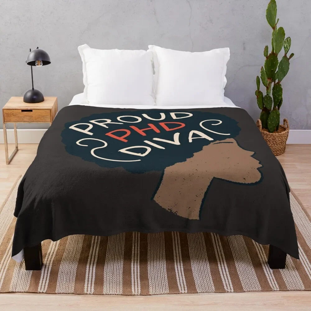 

Proud PhD Graduation Art For Afro Doctorate Degree Throw Blanket Luxury Throw warm for winter Single Blankets