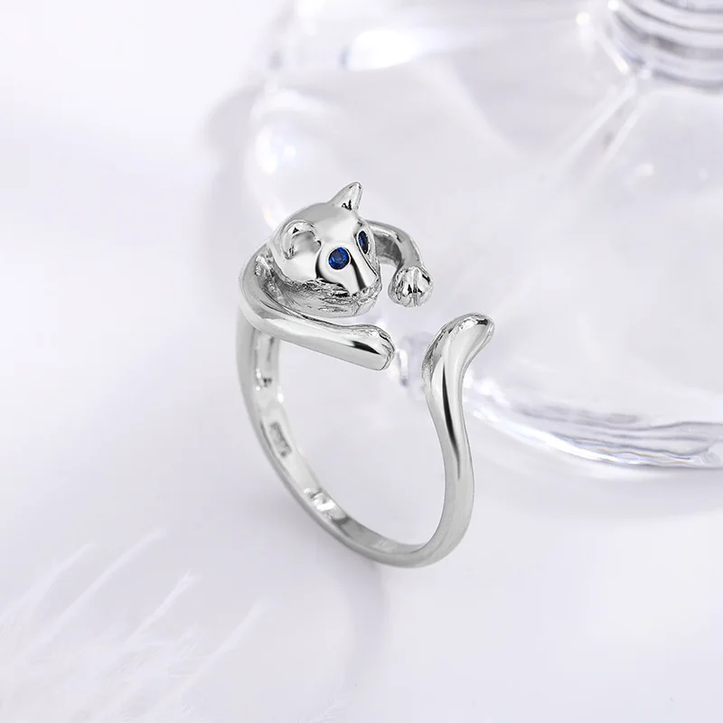 925 Sterling Silver Leopard ​​Adjustable Rings Wedding Engagement Jewelry For Women Wholesale