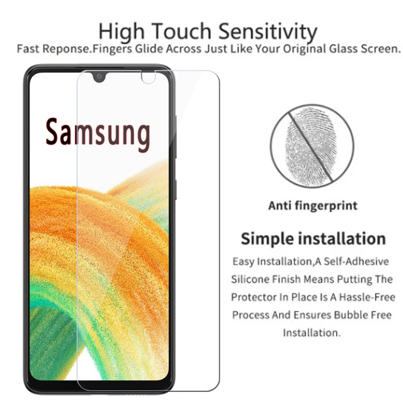 2-1Pc Screen Glass For Samsung Galaxy A02 A03 A03S A73 A12 A13 A22 A22s A23 A32 A33 A42 A53 Cover On Samsung A 02 03 12 73 Glass