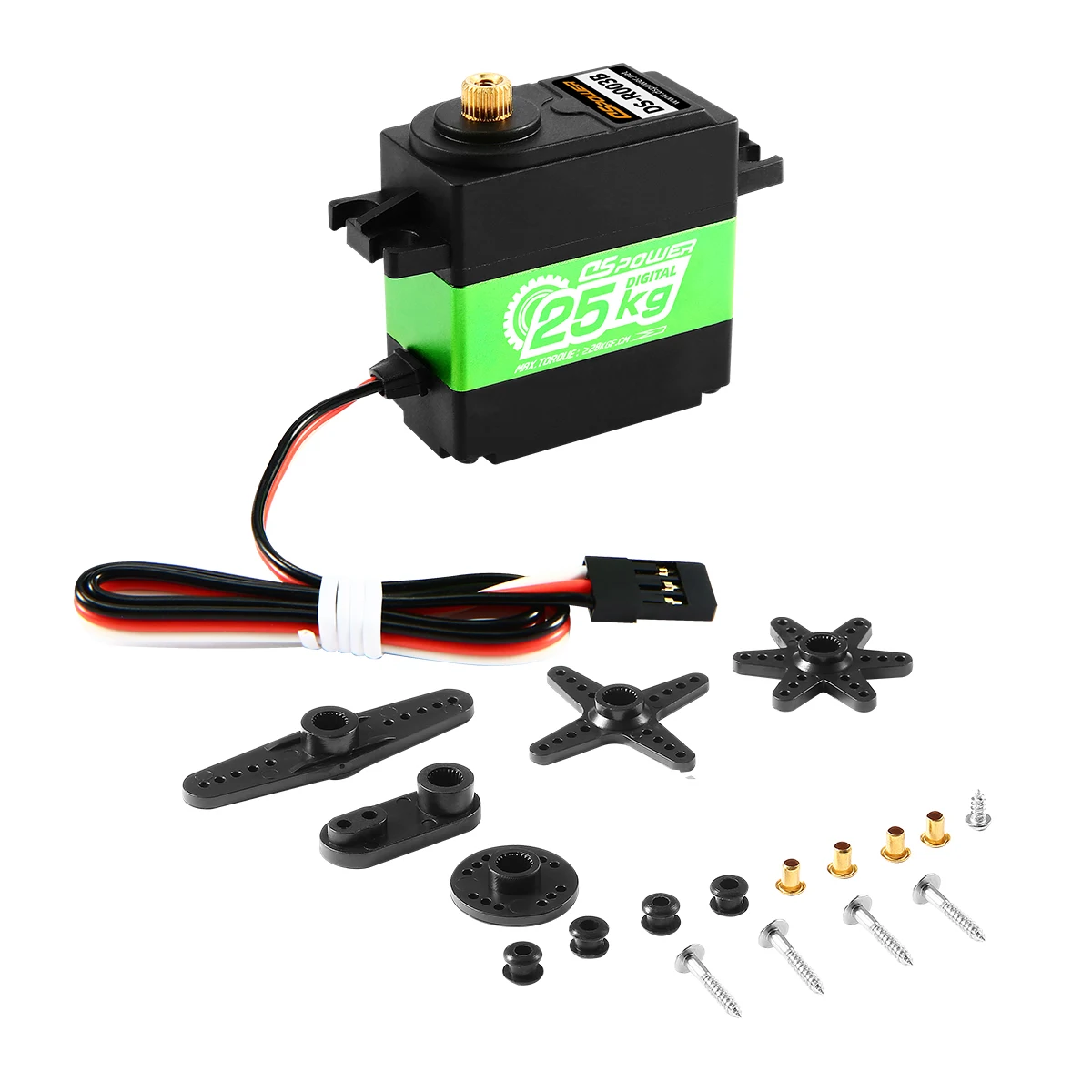DSpower 25 kg Metallgetriebe Digital Standard Servo Hochleistungs 6,0 ~ 8,4 V für 1/8 1/10 RC Auto Roboter Boot Hubschrauber Spielzeugteile