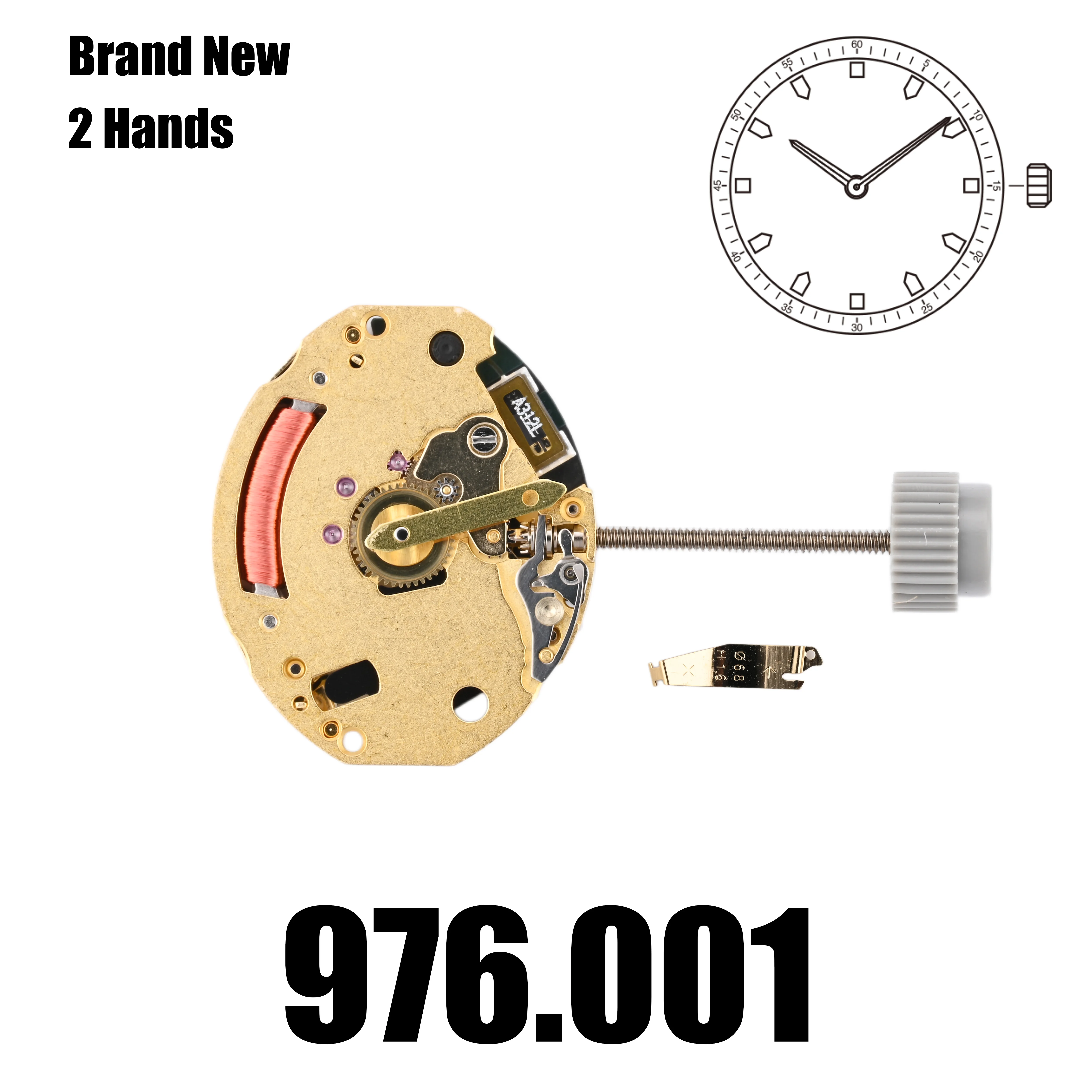 

976.001 movement ETA 976.001 movement Watch accessories replaces cal1456 two needle movement