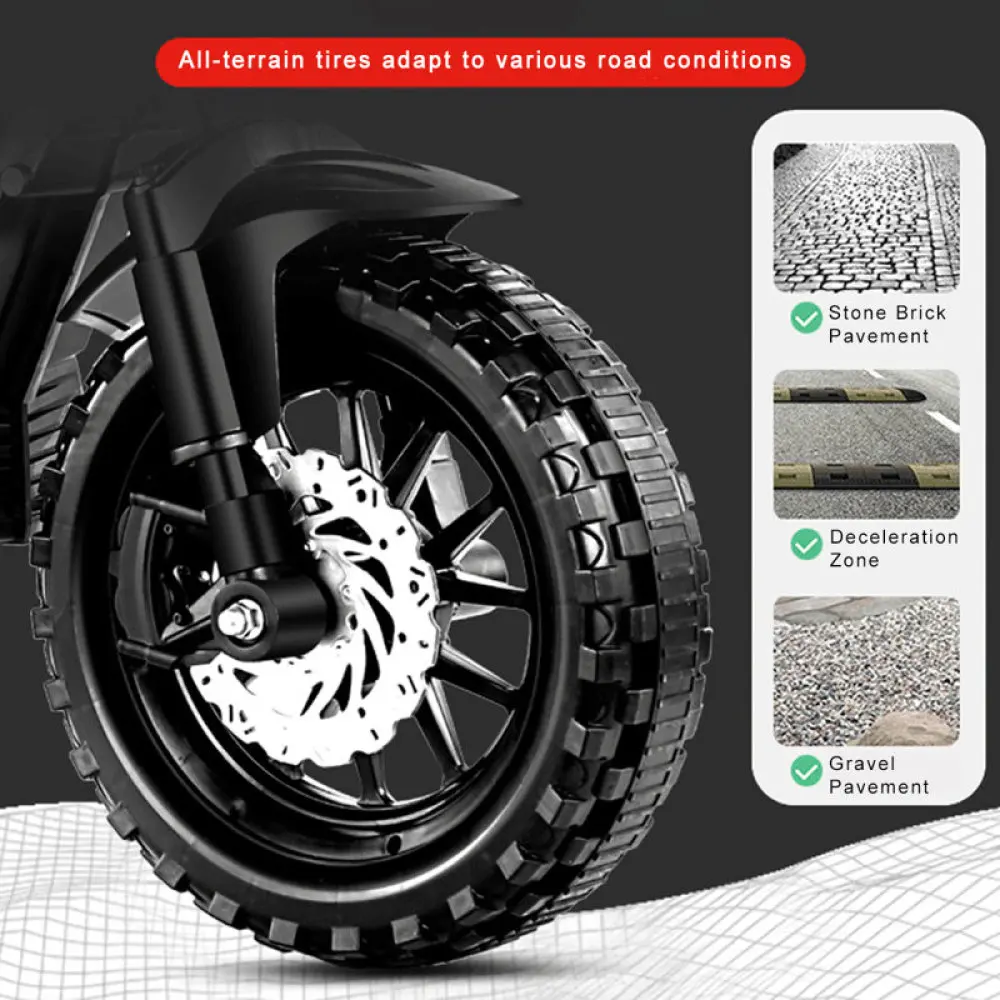 Elektrische motorfiets voor kinderen 12V elektrische crossmotor met zijwieltjes zitrit op motorfiets voor 3 ~ 6 jaar jongens meisjes cadeau