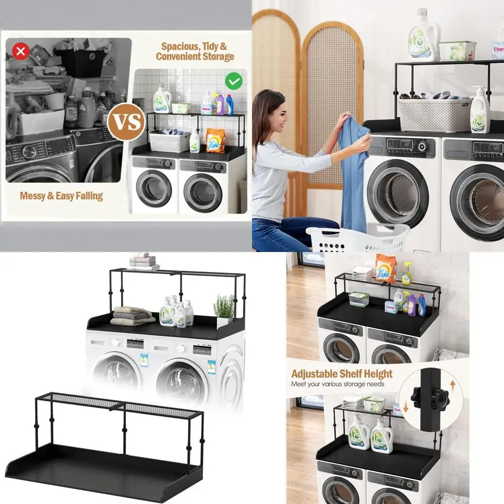 

Регулируемая деревянная полка для организации глажки и прачечной, универсальная, подходит для столешницы с сушильной машиной