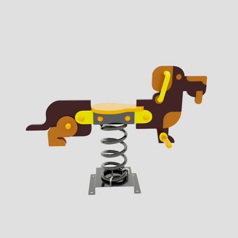 Outdoor Kids Playground Spring Rider Rocking Horse PE Board Material Durable for 3-12 Years