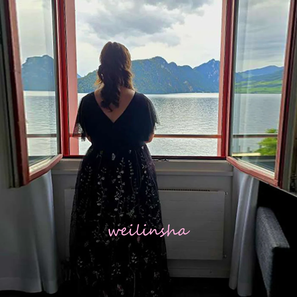 Customized  Off Shoulder Prom Dress Women Sexy  Backless Ruched  Evening Dresses Long Sleeves Mother of Birde Dresses Vestidos