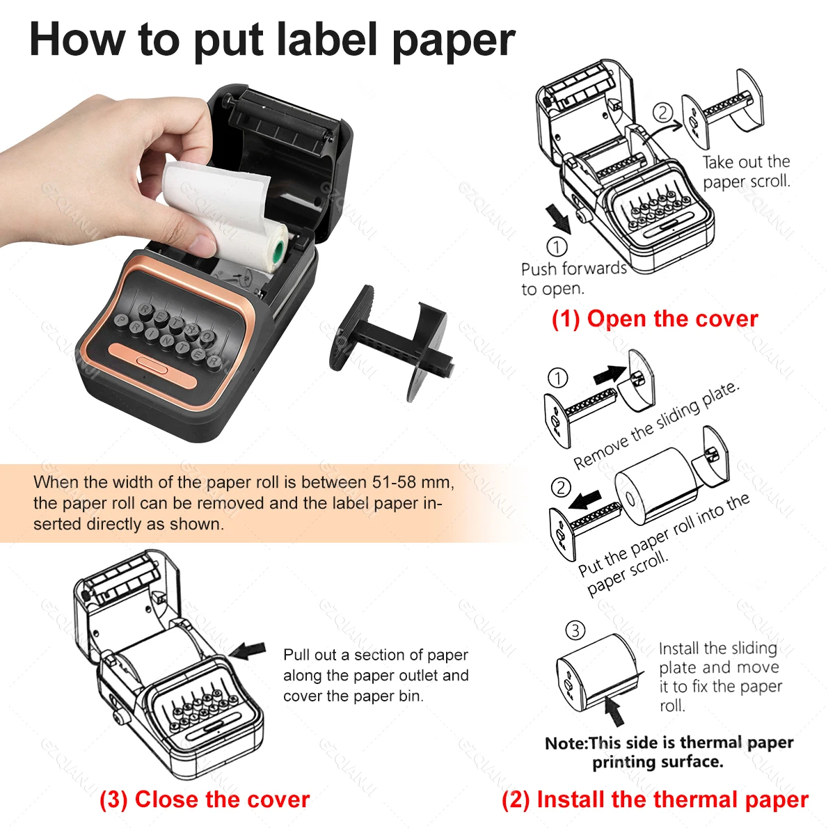 Imagem -04 - Mini Portátil Bluetooth Sticky Note Labeling Machine Máquina de Rotulagem Conveniente Impressão Fotográfica Uso Doméstico e Escritório 2050 mm