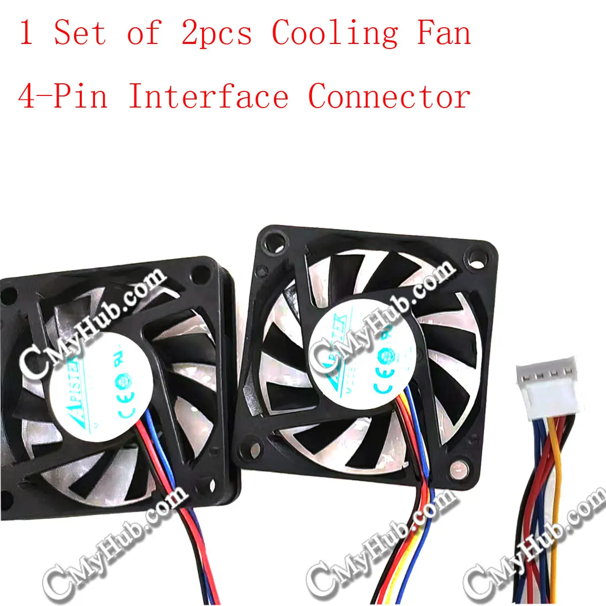 Set of 2 fans For Shuttle XH170V Slim PC Computer SA61O2U SA6102U PFGA DA06010B12U 60x60x10mm 60mm 4Pin 12V CPU Dual Cooling Fan