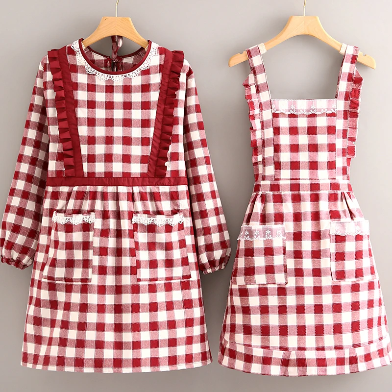 Home kitchen apron long-sleeved smock adult female fashion apron anti-fouling cute work clothes