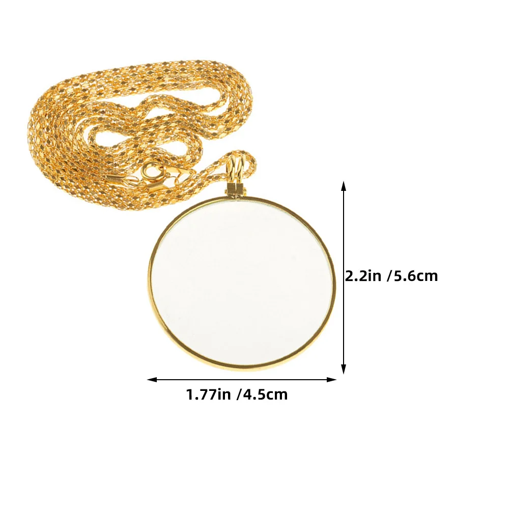 2 قطعة قلادة مكبرة 5X عالية الوضوح معلقة المكبر خفيفة الوزن القراءة قلادة للكتب الصحف الحرف المسنين