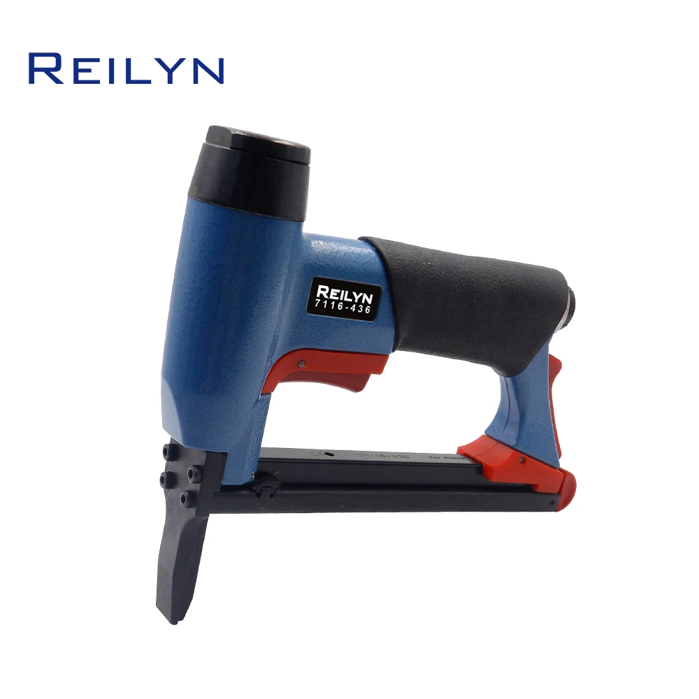 Air Stapler Gun 7116 Long Nose 6-16mm Fine Wire Nailer U-type Pneumatic Strip Nail Gun Staple Woodworking Furniture Tools