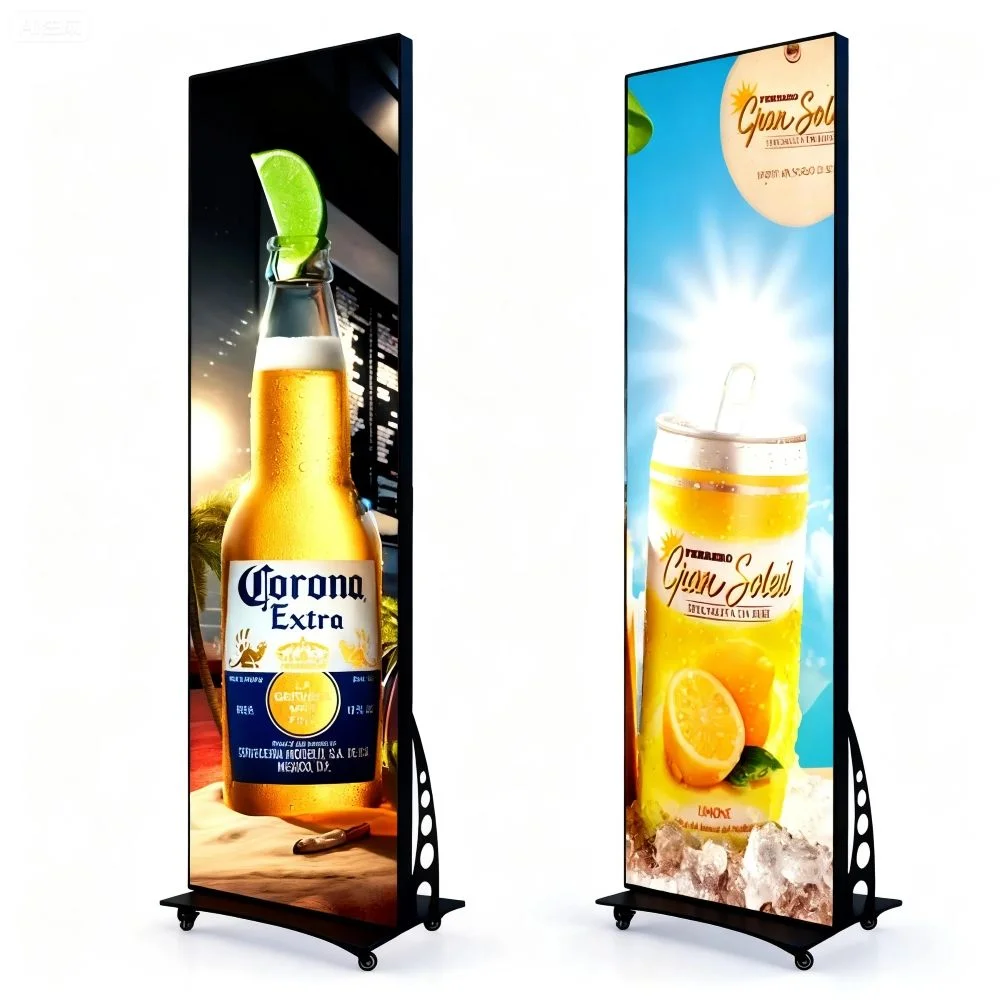 Indoor GOB P1.86 High Bright Floor Standing LED Poster Screen LED Totem Display Manufacturer Supplier