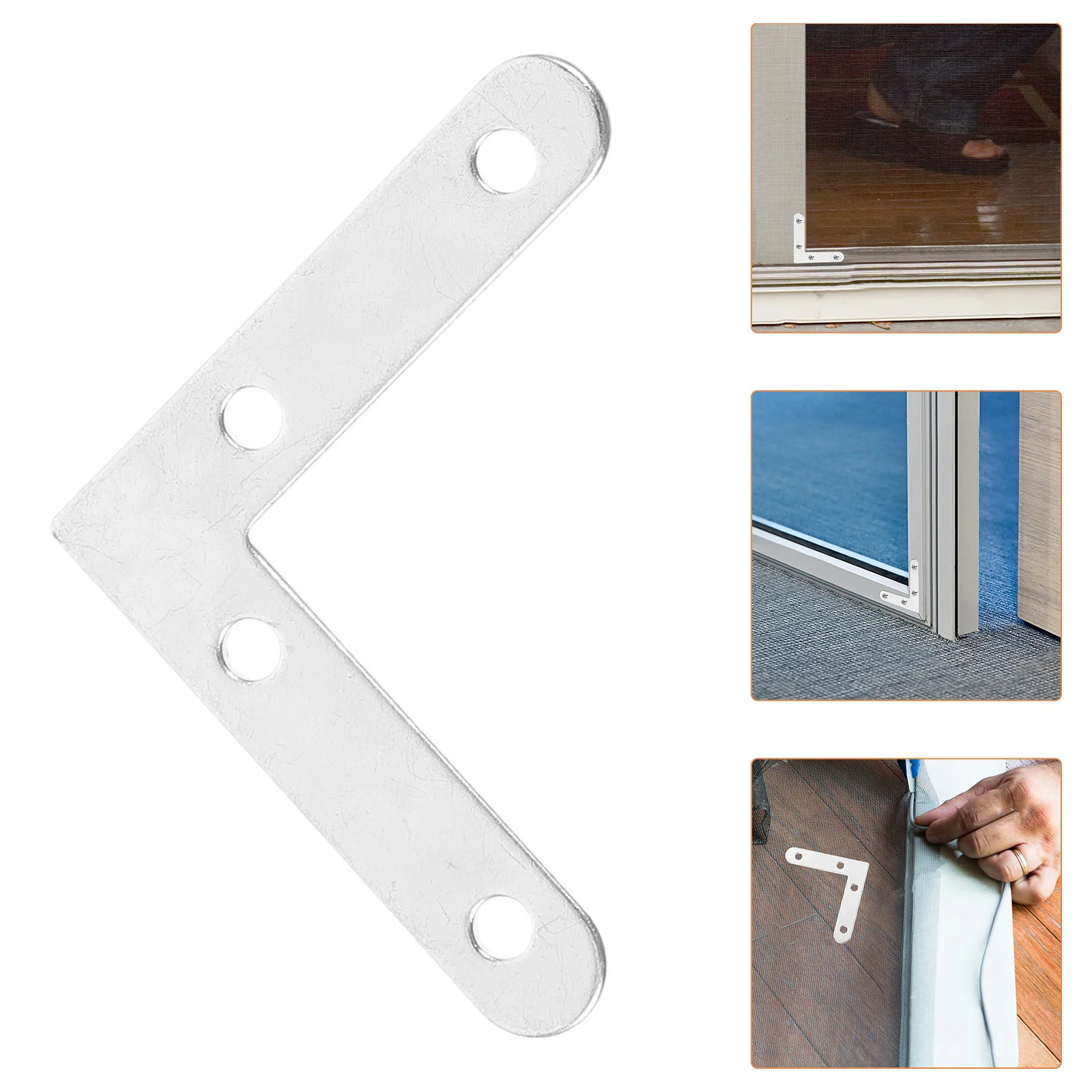 

10Pcs Strong Iron Screen Frame Corners 90 Degree Fixed Angle for Window Screens Maintenance Screen Frame Corner