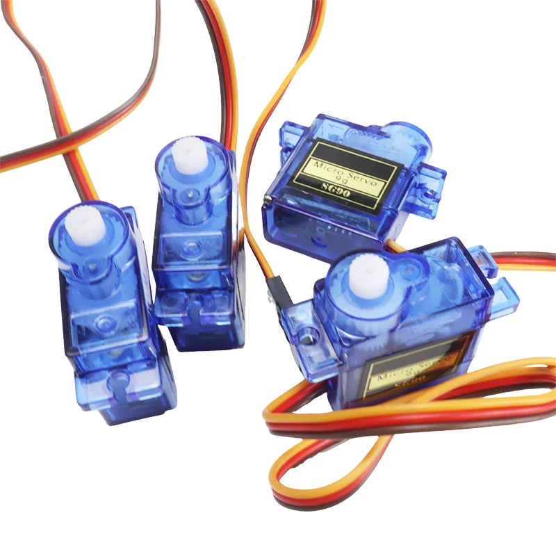 4pcs 180/360 Degree Micro Servo Motor Sg90 9g Mini Servos Motor Kit Plastic Gear Servo for Rc Car Airplane Plane for Arduino DIY