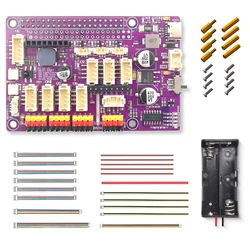 Adeept Robot HAT for Raspberry Pi, Expansion Board for Raspberry Pi 5/4B/3B/3B+, Smart Robot Car Driver with PDF Tutorial