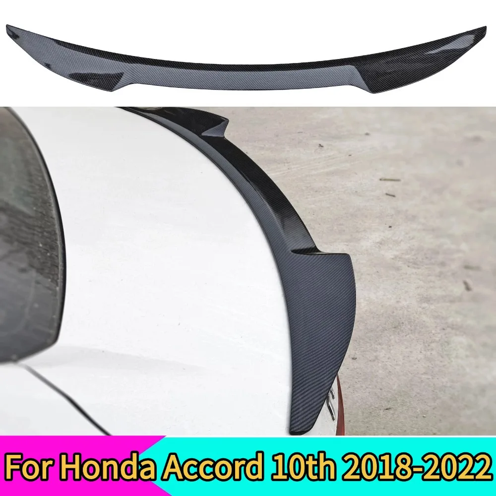 Para Honda Accord 10.ª Generación 2018-2022, Alerón Trasero Negro Brillante para Maletero, Deflector de Aire, Kit de Carrocería, Alerón Trasero, Accesorio de Tuning