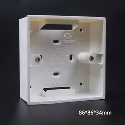 Home Improvement Type 86 Wall Mounted Universal Bottom Box White Switch Socket Junction Box 86*86*34mm