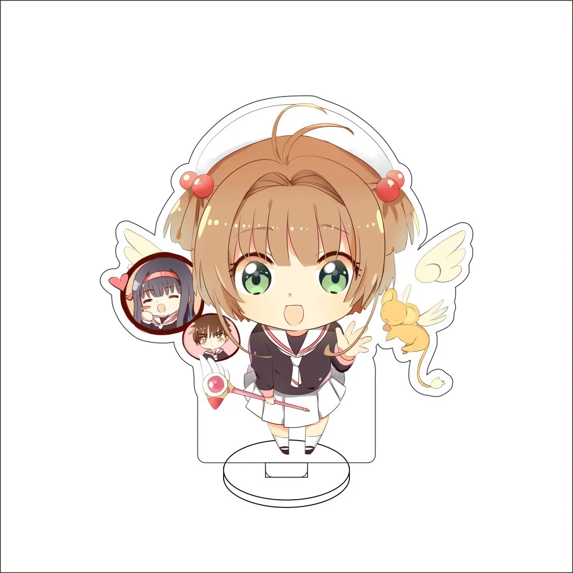 10CM Anime ‌Card Captor Sakura Cos Kinomoto Sakura Li Syaoran Tomoyo Daidoji Yue Figure Acrylic Stand Cute Ornaments Gifts view 2