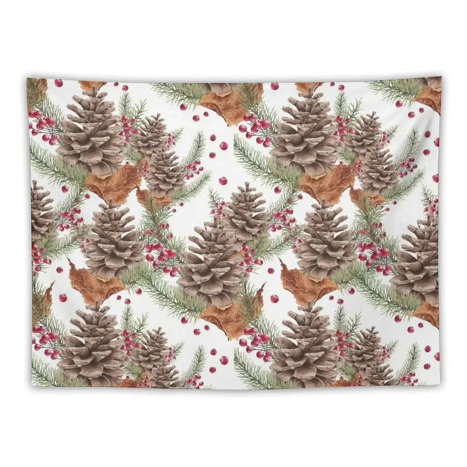 Festive Pinecone // Fine Art Tapestry Decor For Bedroom Wall Mural Tapestry