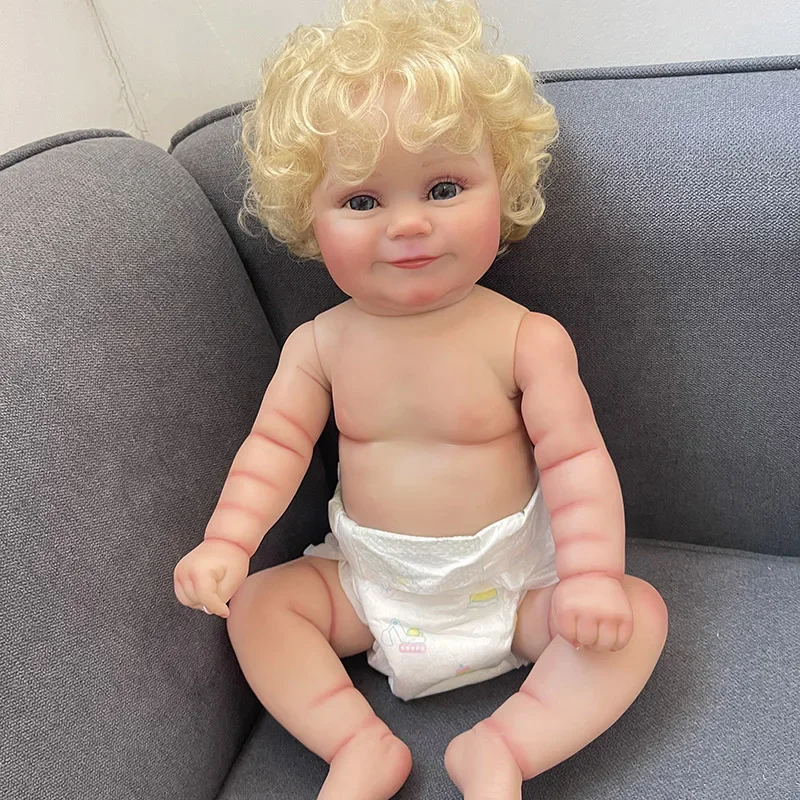 48CM Full Body Reborn Baby Dolls Newborn Maddie with 3D Skin Multiple Layers Painting with Visible Veins Soft Touch Doll