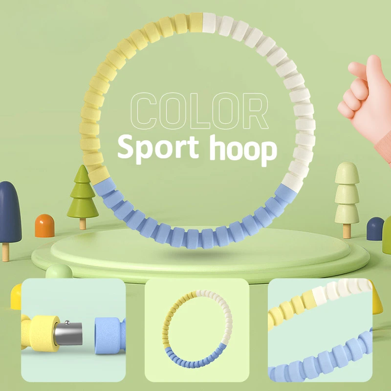 Colorful Detachable Thickened Children Sport Hoops for Abdominal Compression and Waist Slimming, Adult Fitness Foam Fitness Hoop