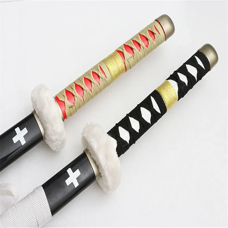 Cosplay op trafalgar d água lei fantasma chorar madeira espada katana role playing 3 estilo trafalgar lei madeira arma prop 104cm