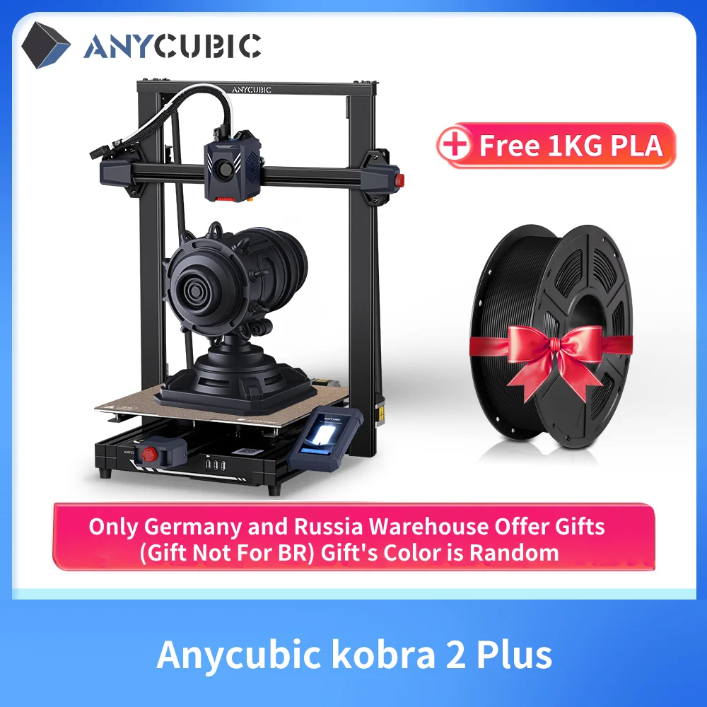 ANYCUBIC Kobra 2 Plus With 500mm/s Maximum Print Speed 15.7 x12.6 x12.6in.Large Build Print Size FDM 3D Printer