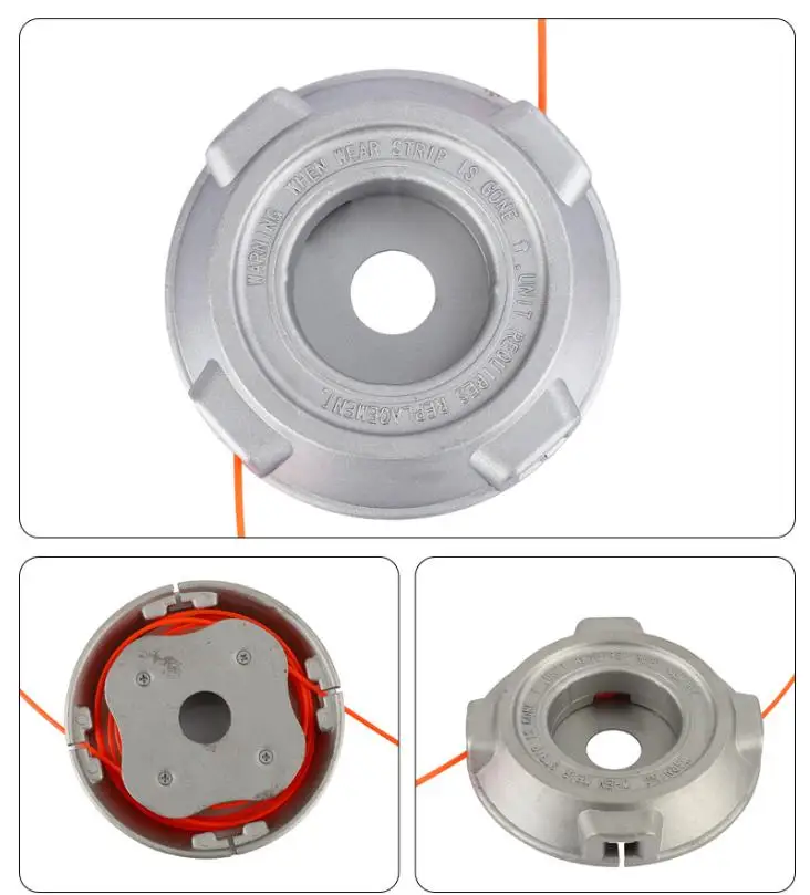 Universal Grass Trimmer Head Set Durable Aluminum Fast Install For Home Garden Lawn Weed Cutting