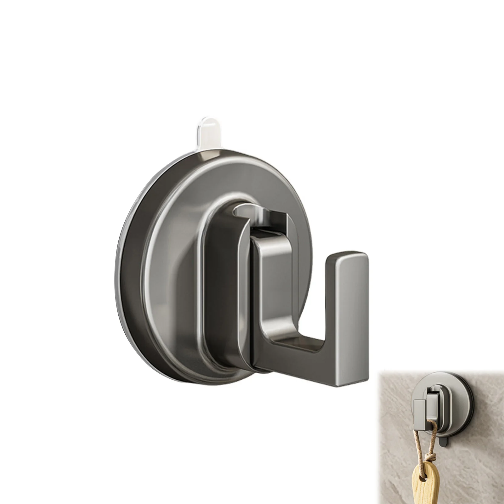 Reusable Suction Cup Hook Waterproof Wall Mount Hooks Punch-free Kitchen Bathroom Towel Robe Coat Clothes Hanger Hook Accessorie