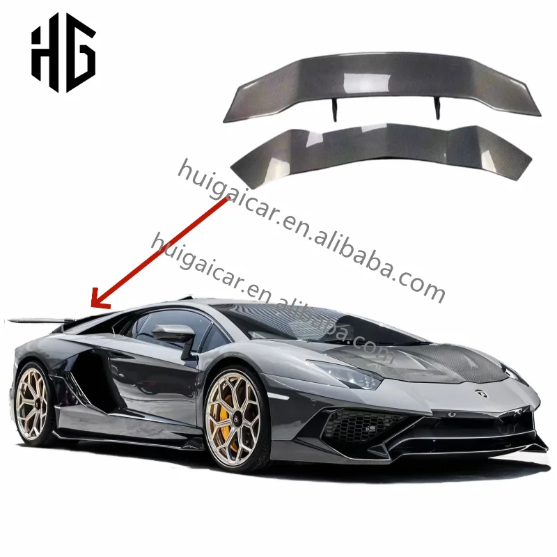 

Для Lamborghini Aventador LP700 Обновление в стиле DMC для Vors Style E-GT Углеродное волокно Автомобильный задний спойлер багажника Крыло