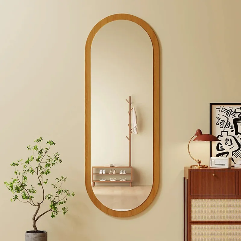 Full Body Oval Mirror Wall Modern Living Room Decoration Items Funky Makeup Mirror Hanging Luxury Espelhos Home Decorations
