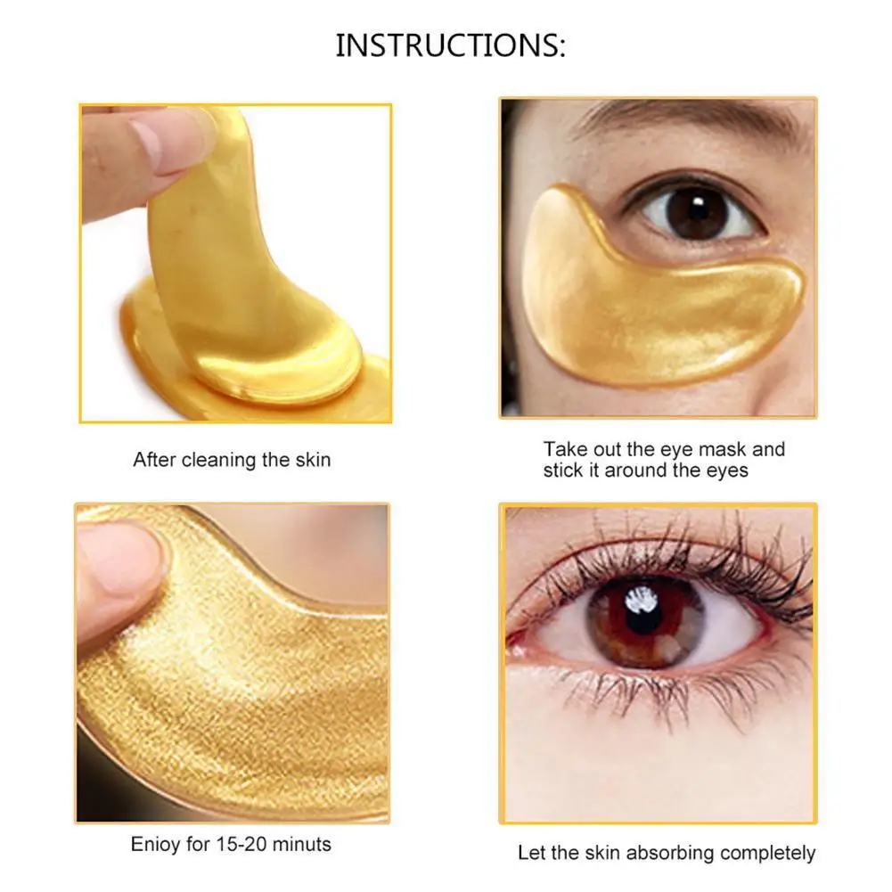 1 Paar Kollagen Golden Eye Anti Augenringe Augen taschen feuchtigkeit spendende Straffung für Augen schönheit Skinacare a4u0