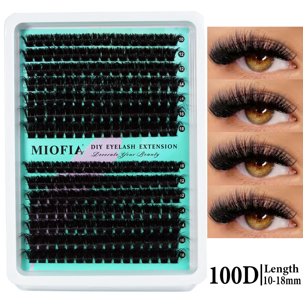 14 Reihen 5D Voluminöse Nerzwimpern-Büschel 50D-150D Dicke Flauschige Wimpernbüschel Katzenaugen-Wimpern 10-18mm Gemischte DIY Wimpernverlängerung – Detail 18
