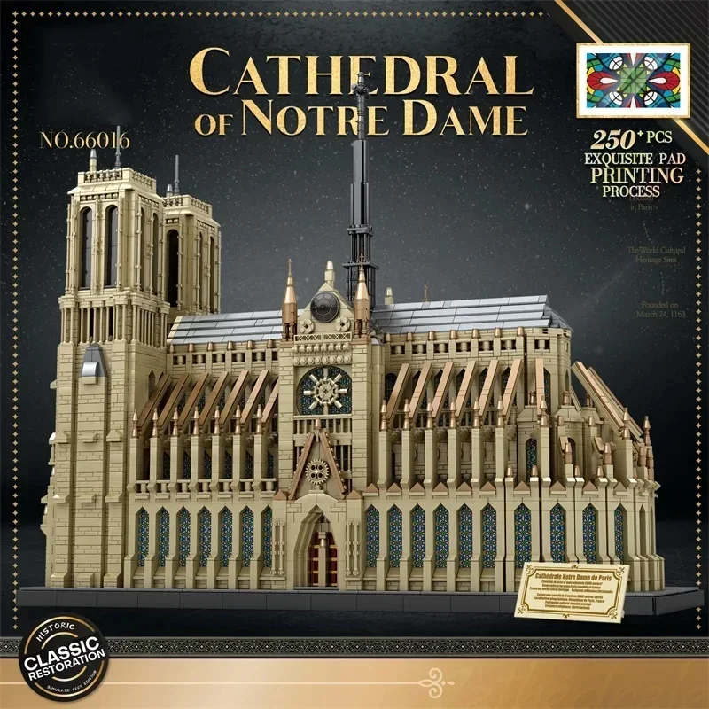 8868PCS Notre Dame De Paris Bausteine Welt Berühmte Gebäude Modell Bricks Montage Spielzeug Erwachsene Desktop Dekoration Kinder Geschenke