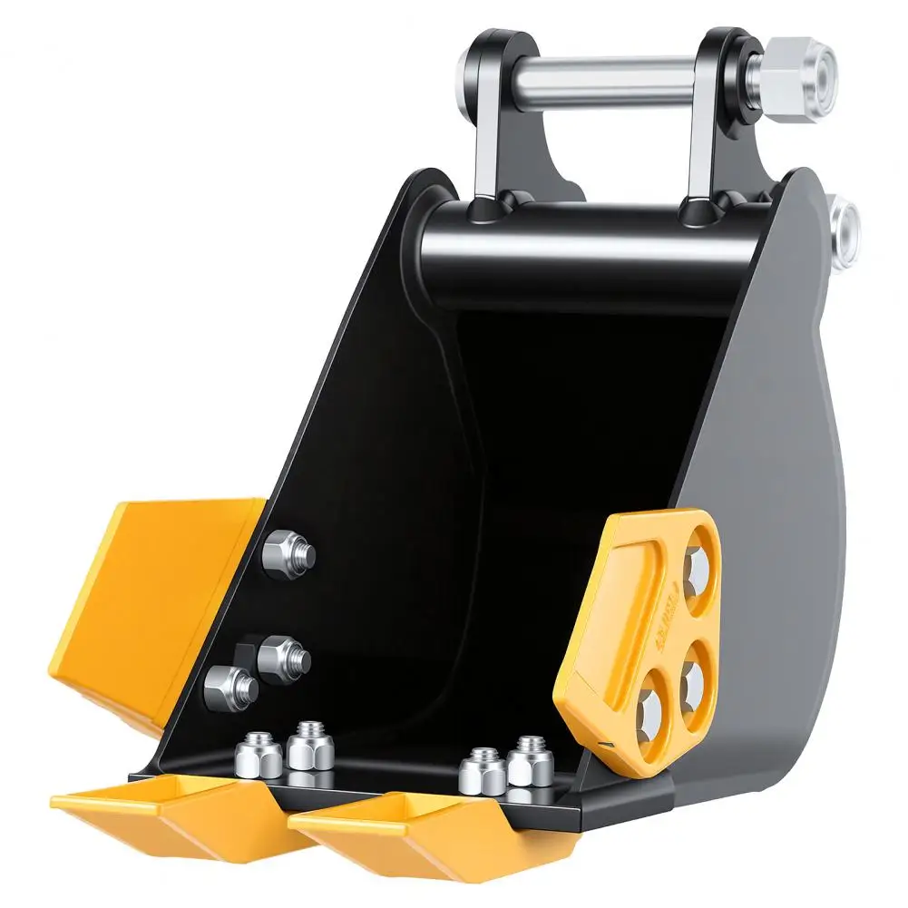 7.87-inch Excavator Bucket, Narrow Backhoe Bucket, Steel Trench Excavation Bucket With Teeth, For 0.8 To 1.8 Ton Excavators view 2