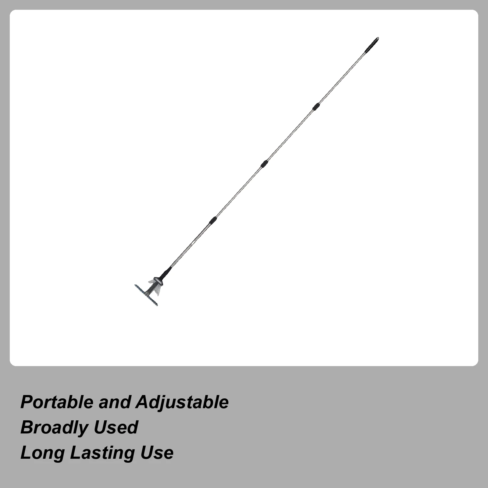 

Lawn Rake 15-Tines Telescopic Weeding Rake Ergonomic Rust-Proof Weeding Tool Efficient Gardening Accessories For Cleaning