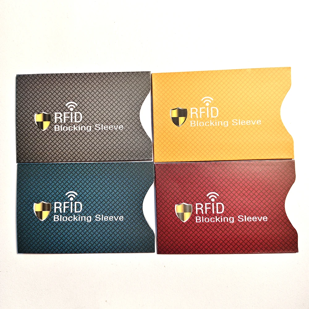 

5 шт. NFC RFID блокирующий чехол для карты кредит NFC RFID защита для карт антимагнитная алюминиевая фольга портативный держатель для банковских карт
