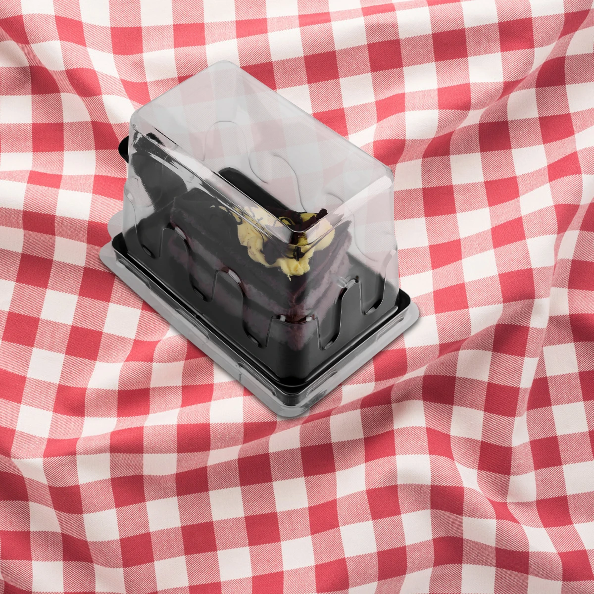 

20pcs Disposable Cake Packaging Box Transparent Plastic Food Storage Container for Baked Goods Takeaway Party Supplies