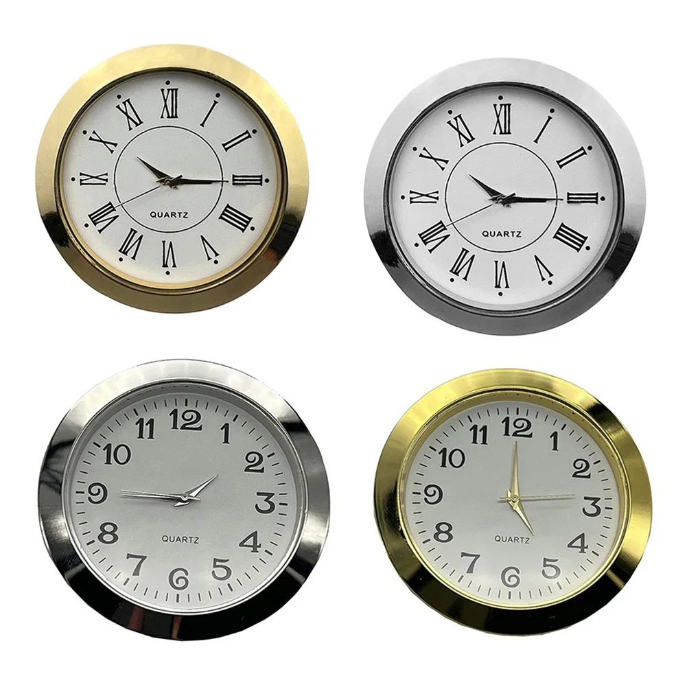 36mm/55mm Mini Clock Insert Quartz Movement Round Quartz Clock Insert Classic Clock Head Arabic Numerals DIY Crafts For Home